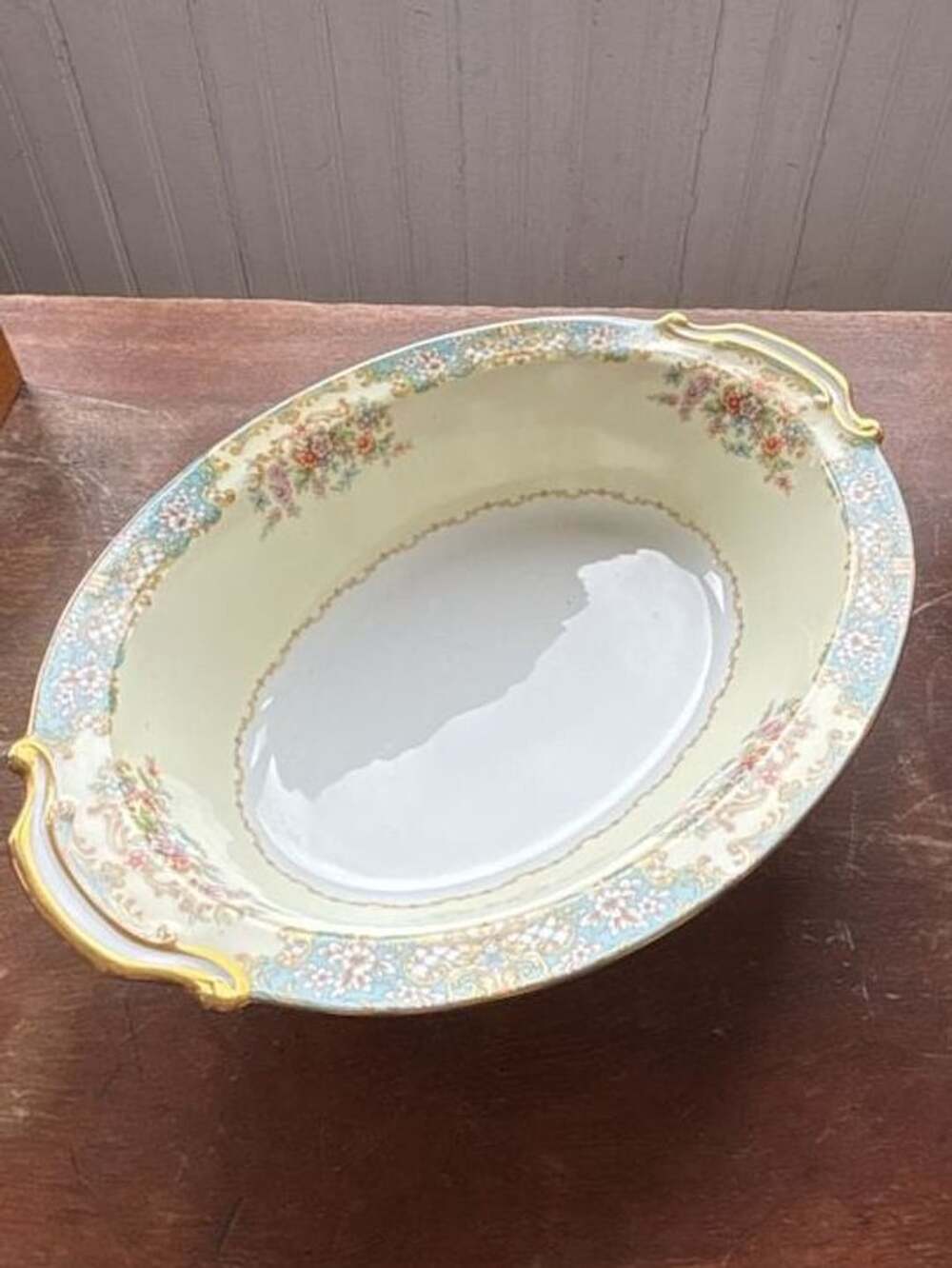 Noritake China Berenda 4017 Oval Serving Bowl with Handles